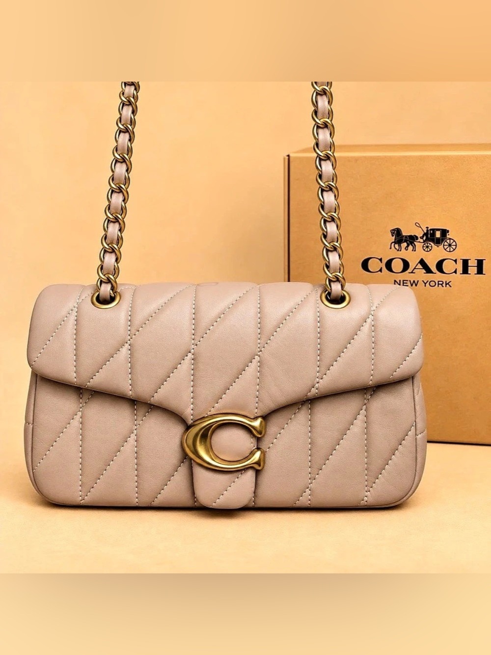 Coach Quilted Tabby Shoulder Bag 26 Pink